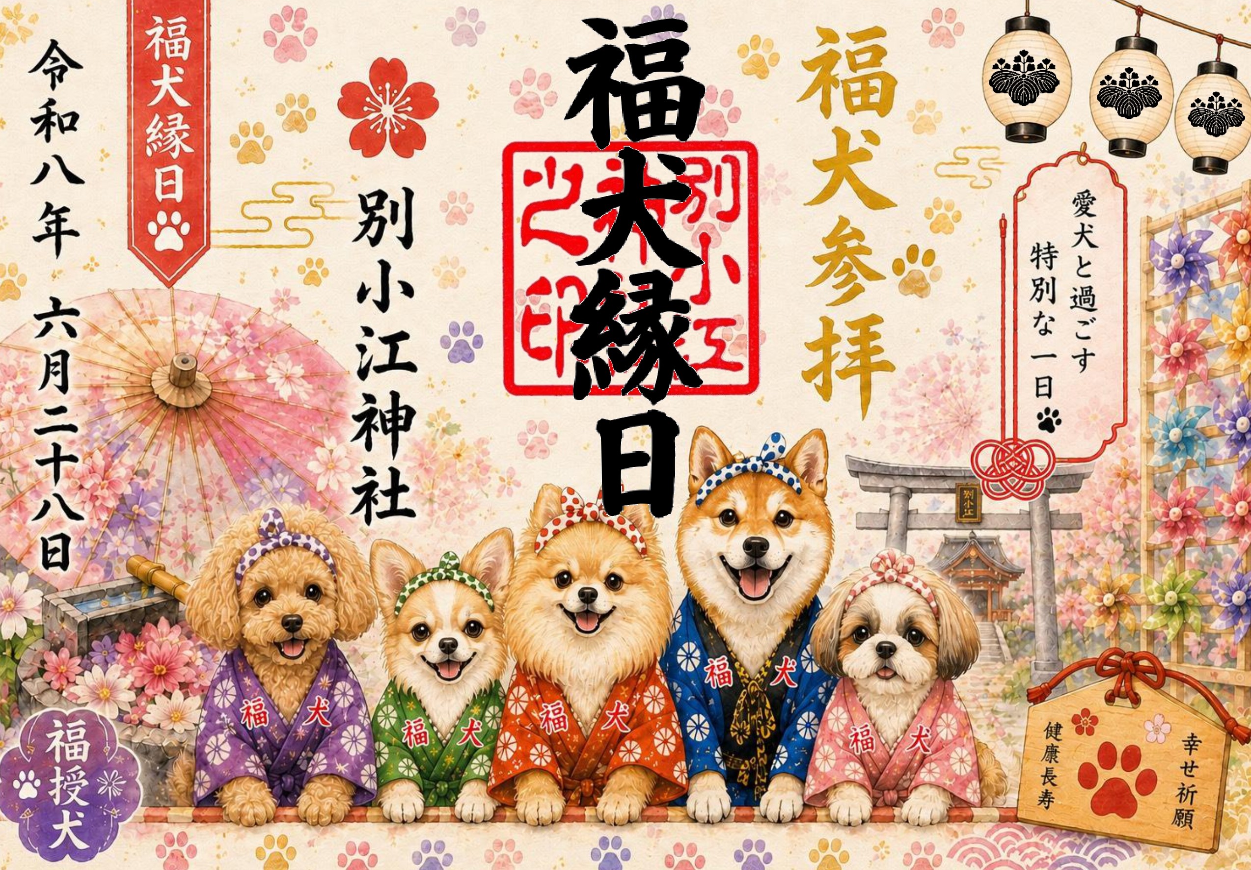 名古屋市の神社「別小江神社」のブログ 6月 御朱印