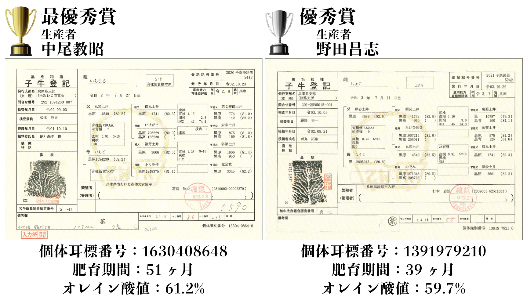 2024年チャンピオン牛血統書